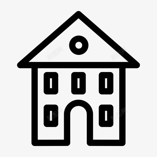 房屋建筑城市砖图标svg_新图网 https://ixintu.com 城市 城市砖 建筑 房屋 混凝土 立方体