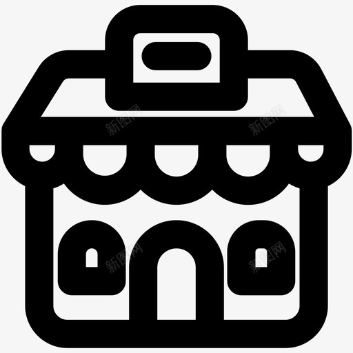 小企业商店图标svg_新图网 https://ixintu.com 商店 小企业