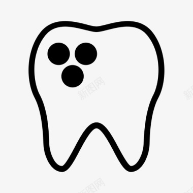 蛀牙损伤珐琅质图标图标