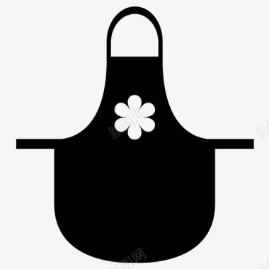 厨房围裙厨师炊具图标图标