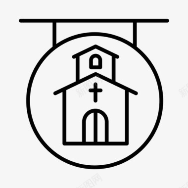 教堂庆典仪式图标图标