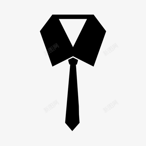 领带西装图标svg_新图网 https://ixintu.com 西装 领带
