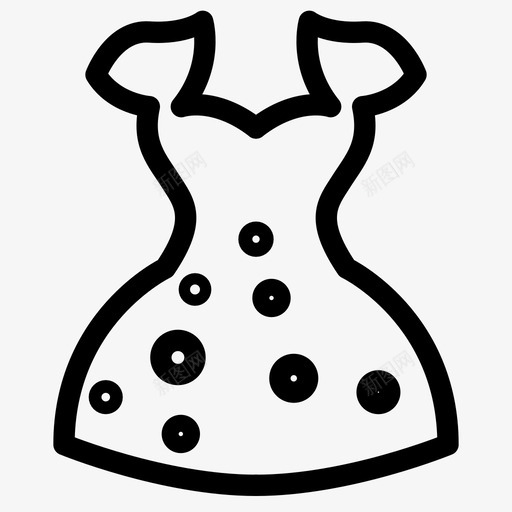 工装连衣裙童装图标svg_新图网 https://ixintu.com 工装 童装 衣服和鞋子 连衣裙