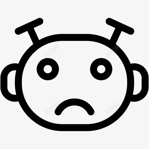 表情符号面部表情机器人情感图标svg_新图网 https://ixintu.com 机器人情感 表情符号 面部表情