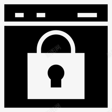 浏览器锁保护网络图标图标