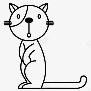 猫l字母表动物图标图标