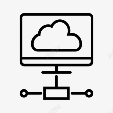 云存储云通信云网络图标图标