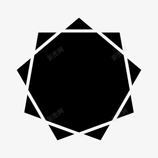 星几何抽象图案图标svg_新图网 https://ixintu.com 三角形 图案 抽象 星几何