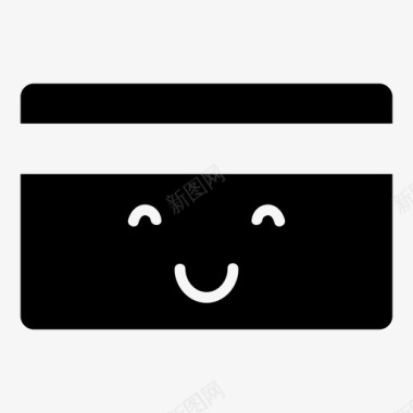 微笑信用卡可用借记卡图标图标