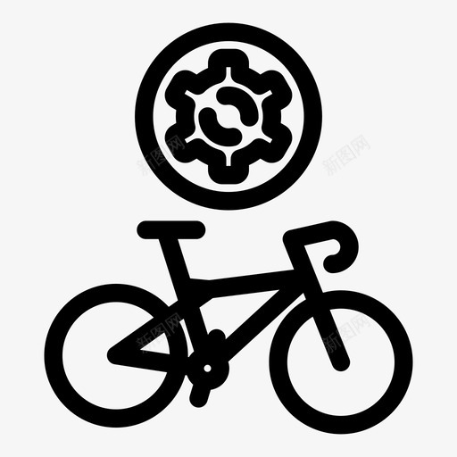 自行车服务自行车技工图标svg_新图网 https://ixintu.com 修理工 技工 自行车 自行车服务