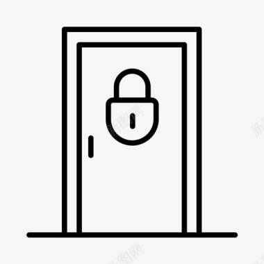 安全门锁挂锁图标图标