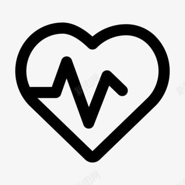 心跳保健听脉搏图标图标