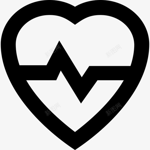 生命线心脏心跳图标svg_新图网 https://ixintu.com 医生字形图标 心脏 心跳 生命线 脉搏