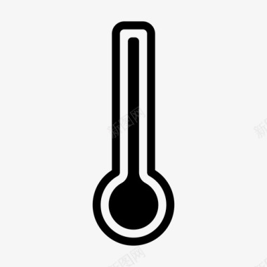 温度计热的水银的图标图标
