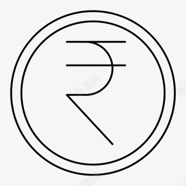 印度卢比硬币货币金融图标图标