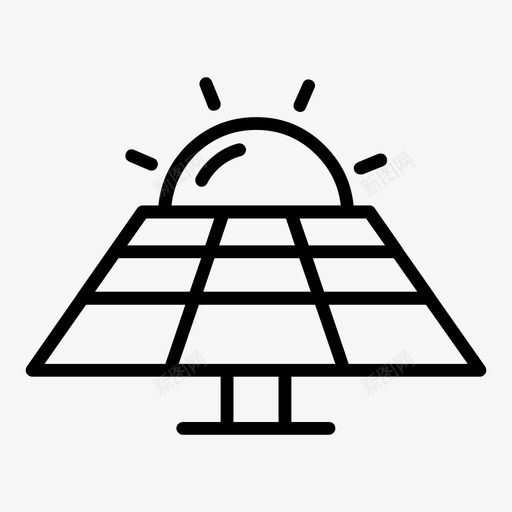 太阳能板集热器生态图标svg_新图网 https://ixintu.com 太阳 太阳能板 生态 自然生态薄 集热器