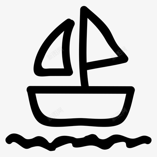 船划船钓鱼图标svg_新图网 https://ixintu.com 体育健身手绘 划船 旅游 船 钓鱼