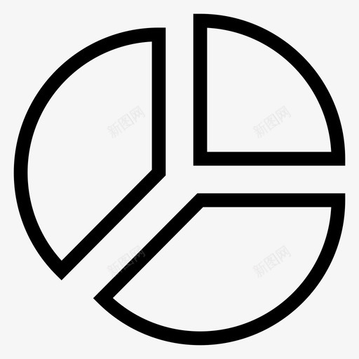 饼图分析统计图标svg_新图网 https://ixintu.com 分析 技术 数据分析和数据存储线图标 统计 饼图