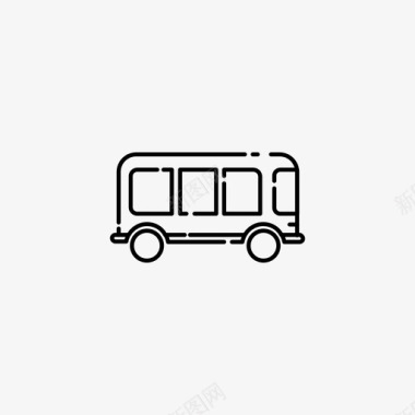 公共汽车公共汽车道公共交通图标图标