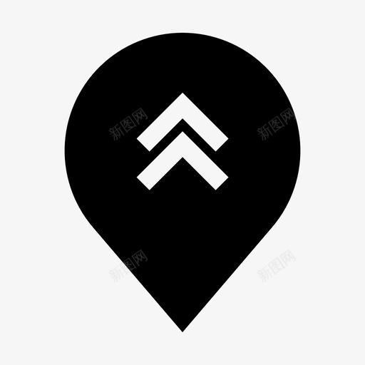 位置向上方向地图销图标svg_新图网 https://ixintu.com 位置 位置向上 地图销 方向