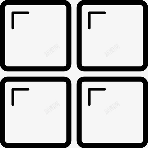正方形形状优雅的界面图标svg_新图网 https://ixintu.com 优雅的界面 形状 正方形
