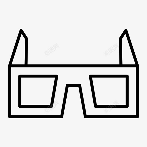 3d眼镜电影眼镜图标svg_新图网 https://ixintu.com 3d眼镜 电影眼镜