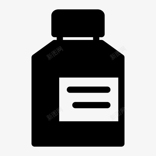 疫苗瓶治疗药物图标svg_新图网 https://ixintu.com 治疗 疫苗瓶 药物
