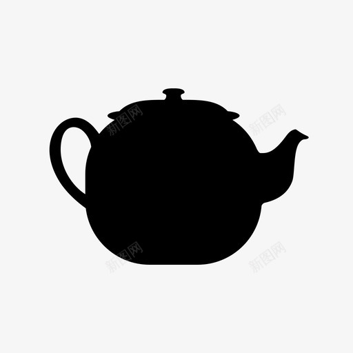 茶壶咖啡水壶图标svg_新图网 https://ixintu.com 咖啡 水壶 液体 瓶子 船杯 茶壶