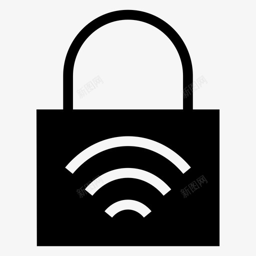 wifi锁专用保护图标svg_新图网 https://ixintu.com wifi锁 专用 保护 信号 安全标志图标第1卷