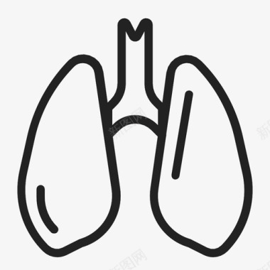 肺支气管人体器官图标图标