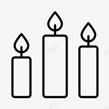 蜡烛基督教圣诞节图标图标