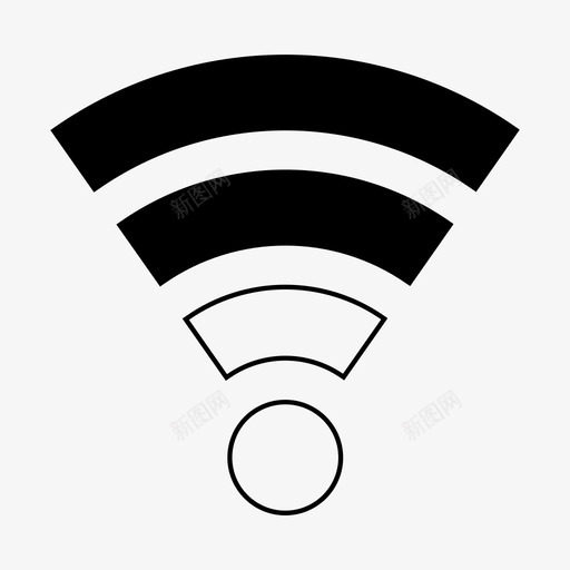 网络中等信号wifi图标svg_新图网 https://ixintu.com wifi 中等信号 网络