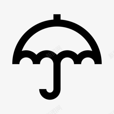 雨伞安全优质网络网格图标图标