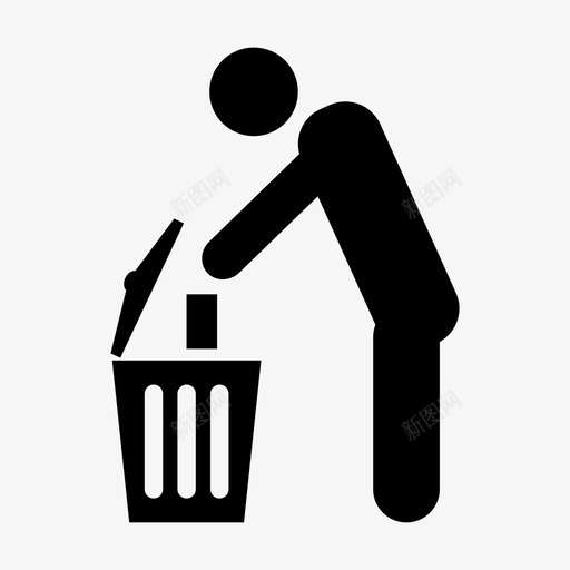 扔垃圾垃圾回收站图标svg_新图网 https://ixintu.com 回收站 垃圾 垃圾桶 扔垃圾