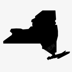纽约州纽约州地图图标高清图片