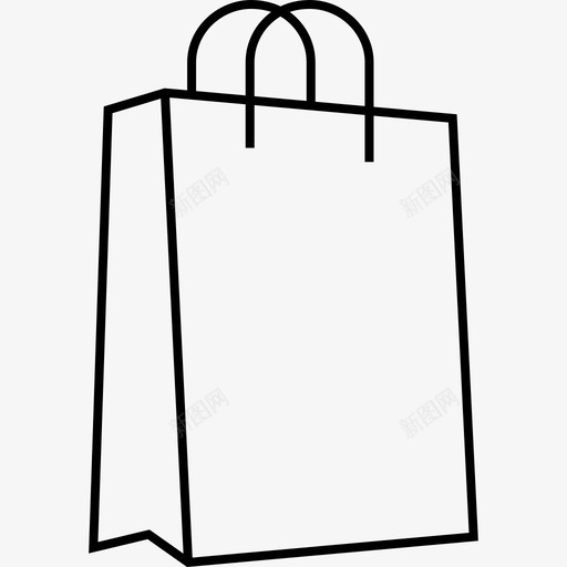 纸袋购买交易图标svg_新图网 https://ixintu.com 交易 商店 纸袋 细线 购买