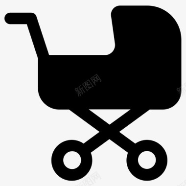 婴儿推车家庭图标图标