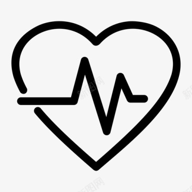 心跳健康健康监测图标图标