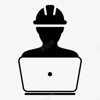建筑工人建筑师工程师图标图标