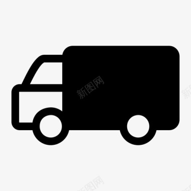 车辆卡车行李车图标图标