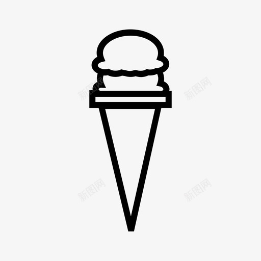 冰淇淋筒美味食品甜点图标svg_新图网 https://ixintu.com 冰淇淋筒 甜点 美味食品 食物收集2