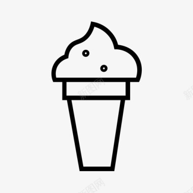 冰淇淋筒美味食品甜点图标图标