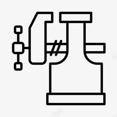 虎钳建筑工夹钳图标图标