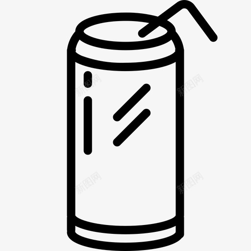 汽水罐饮料汽水图标svg_新图网 https://ixintu.com 吸管 汽水 汽水罐 食品和饮料概述 饮料