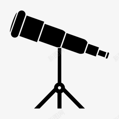 望远镜占星家占星术图标图标