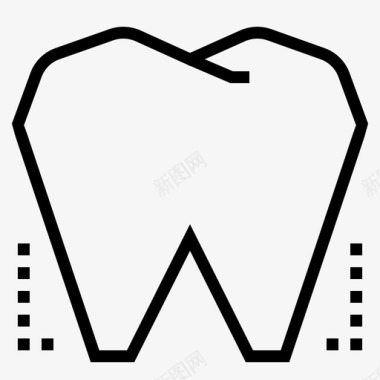 牙医医疗保健磨牙图标图标