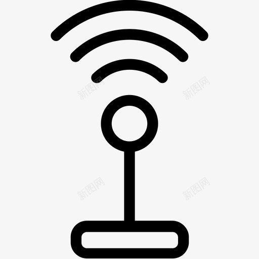 信号天线互联网图标svg_新图网 https://ixintu.com wifi wifi区域 互联网 信号 天线 网页设计平滑线条图标