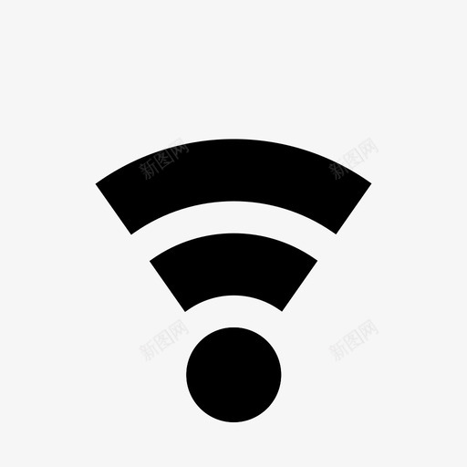 网络中等信号wifi图标svg_新图网 https://ixintu.com wifi 中等信号 网络