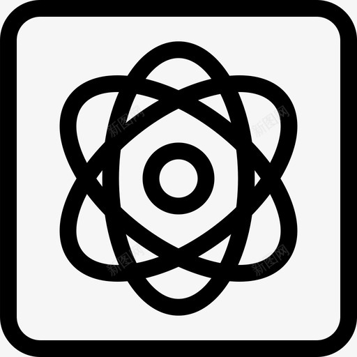 原子化学核图标svg_新图网 https://ixintu.com 化学 原子 核 概述网络用户界面 物理