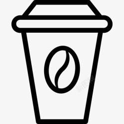纸质咖啡杯咖啡外卖咖啡杯一次性咖啡杯图标高清图片